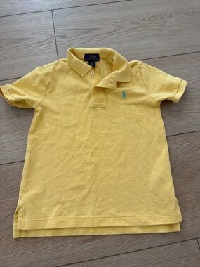 Ralph Lauren Yellow Polo Shirt with Teal Pony - Kids